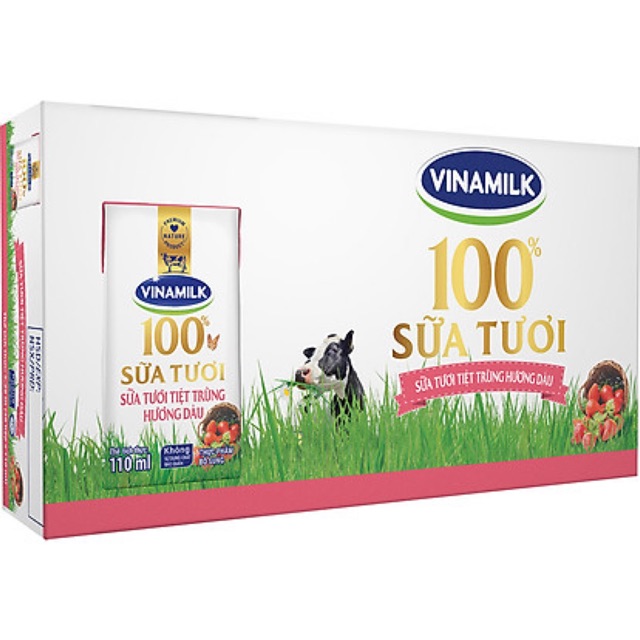 THÙNG 48 HỘP SỮA VINAMILK 110ML CÓ ĐƯỜNG/ DÂU/ SOCOLA/ ÍT ĐƯỜNG