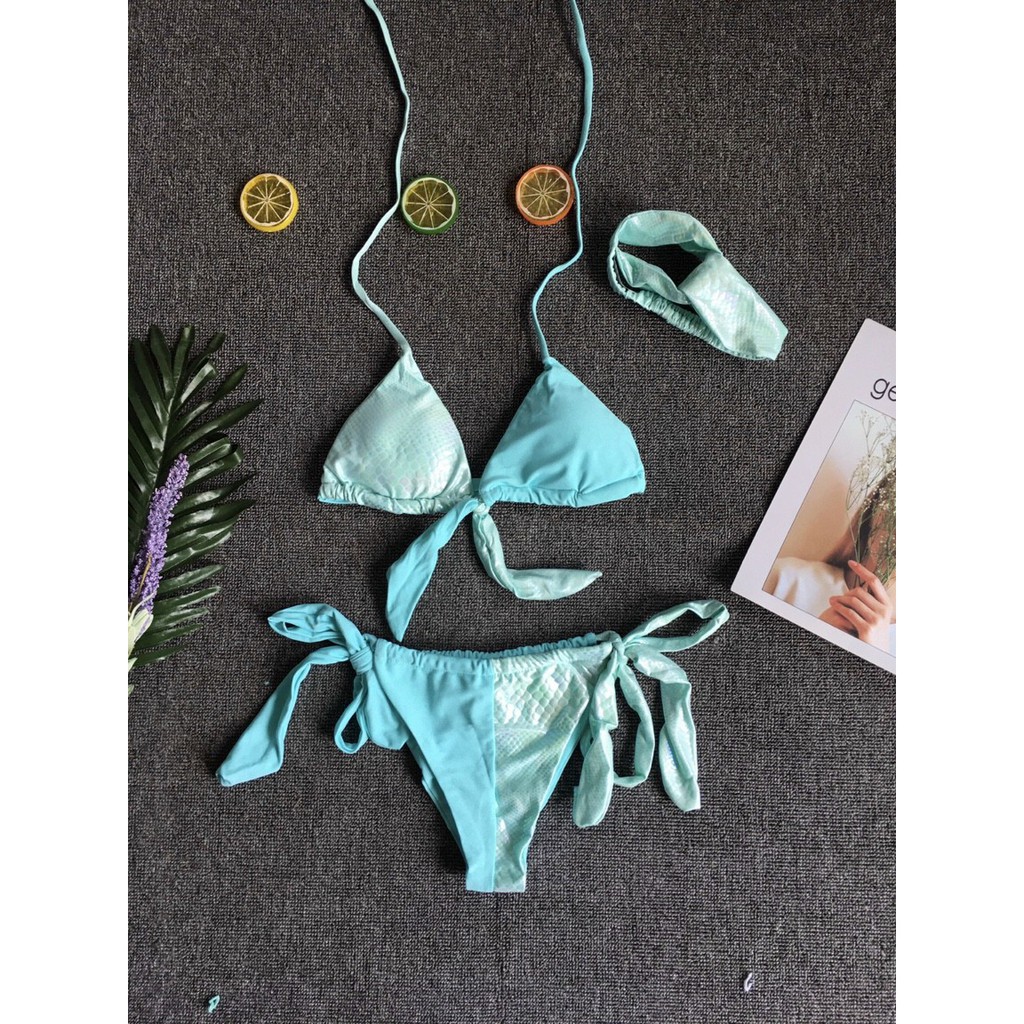 Bikini tam giác phối màu sexy( kèm hình thật)