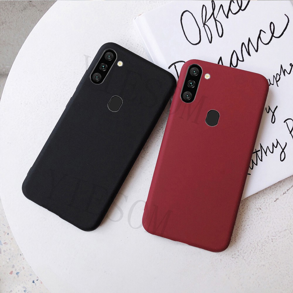 Ốp điện thoại silicon TPU mềm nhám cho Samsung Galaxy A11
