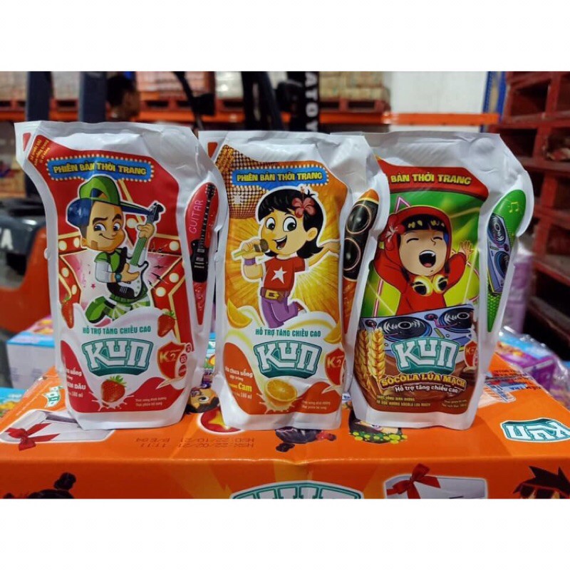 [SALE] - Sữa Kun túi 180ml - Thùng 24 túi! 😋😋😋