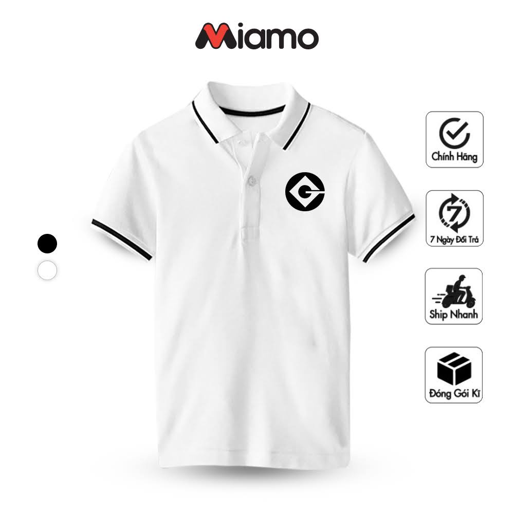 Áo thun polo unisex Miamo Logo Minion phom ôm thoải mái, vải ko nhăn xù dành cho nam nữ M12