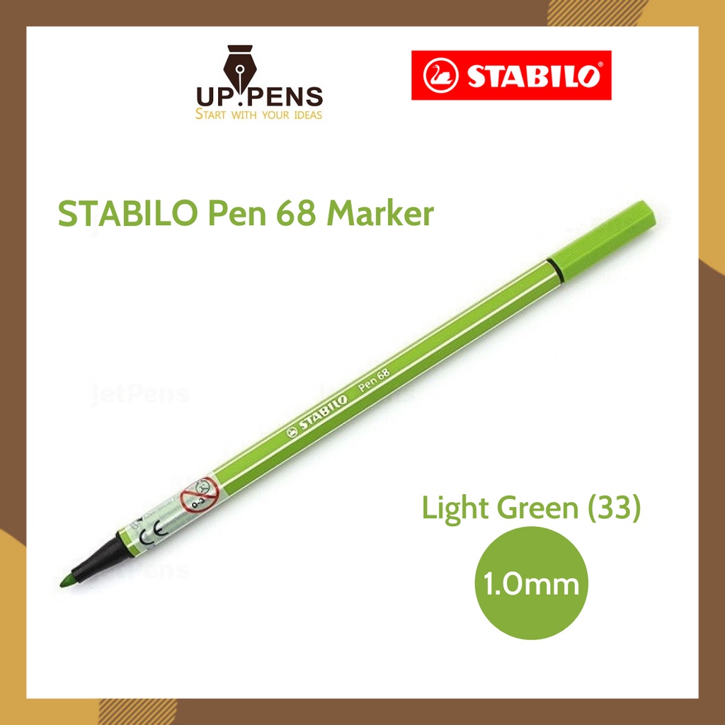 Bút lông màu Stabilo Pen 68 Marker - 1.0mm - Màu xanh lá mạ (Light Green - 33)