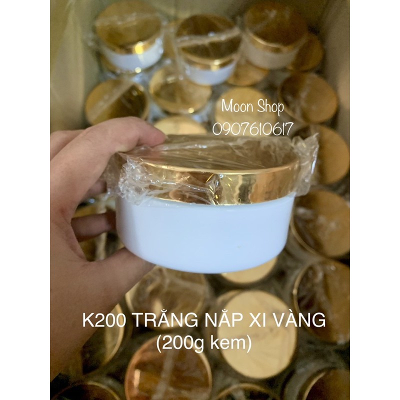 50 HỦ CHIẾT MỸ PHẨM K200 NẮP XI 200g