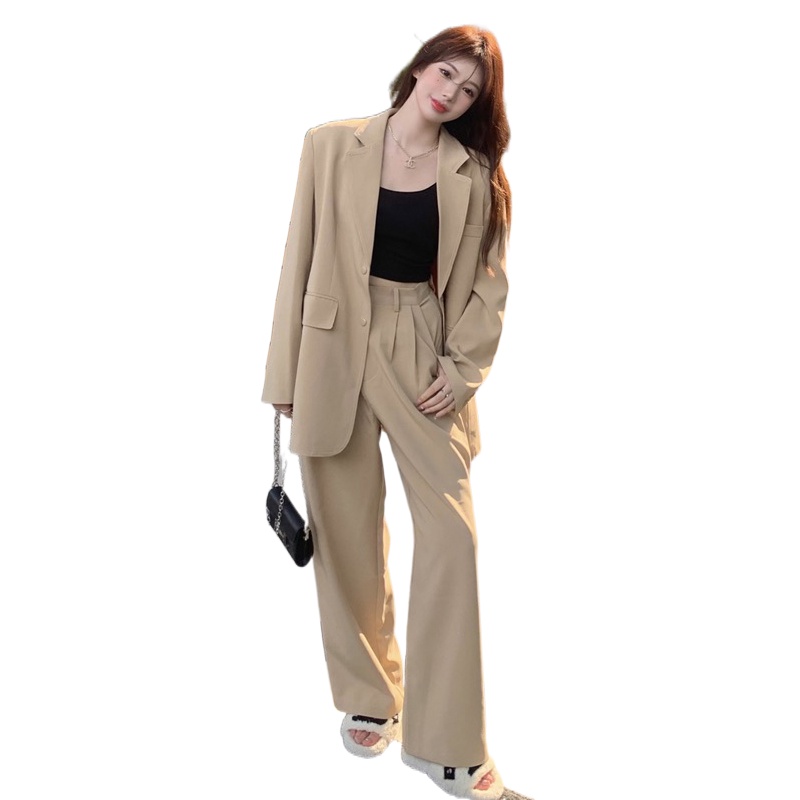 Set Áo Khoác Blazer + Quần Dài Thời Trang Mùa Thu Theo Phong Cách Hàn Quốc Dành Cho Nữ