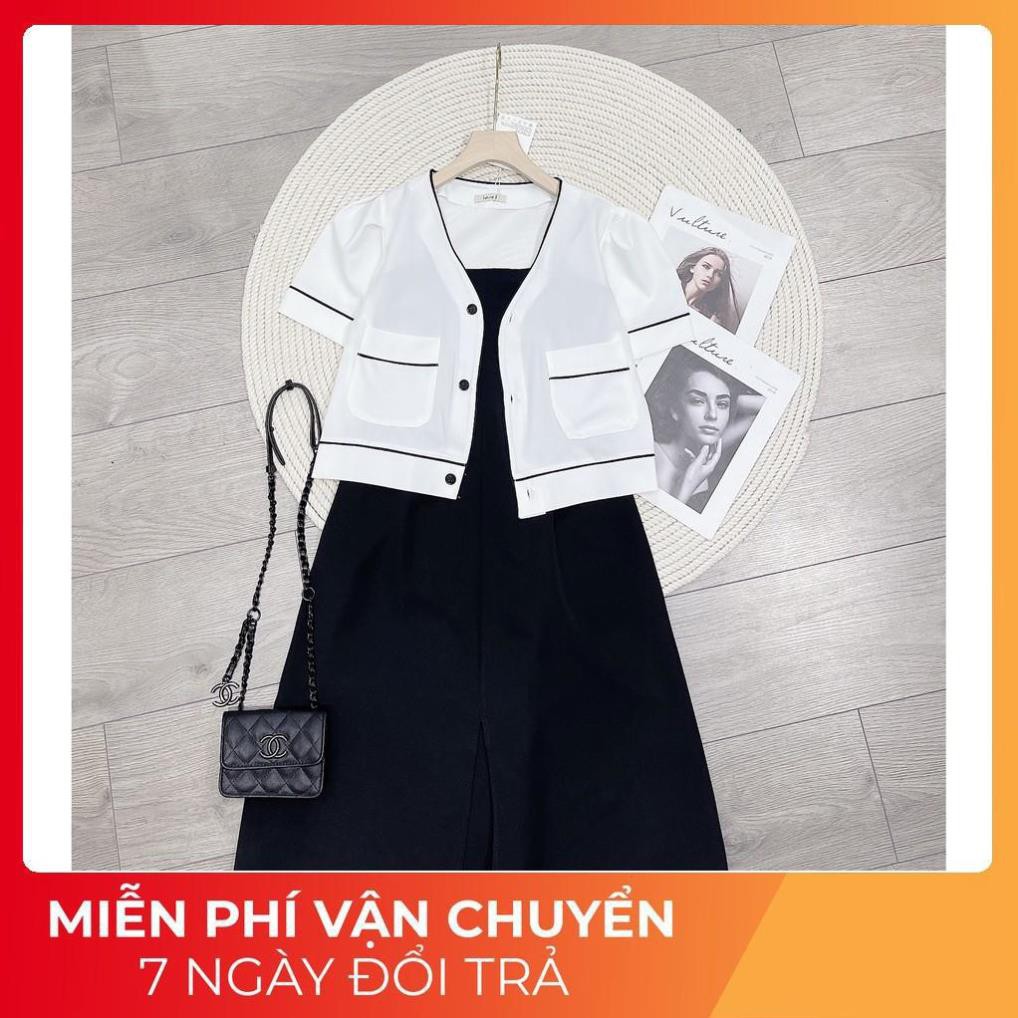 [ 𝐅𝐑𝐄𝐄 𝐒𝐇𝐈𝐏 ] Set Váy Áo 2 Món Kèm Áo Khoác Ngoài