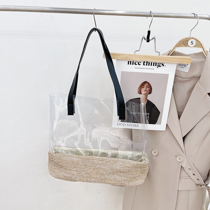 Túi Xách Tay/Đeo Vai Bằng PVC Trong Suốt Thời Trang Mùa Hè Phong Cách Hàn Quốc 2022 Dành Cho Mẹ Bỉm Sữa