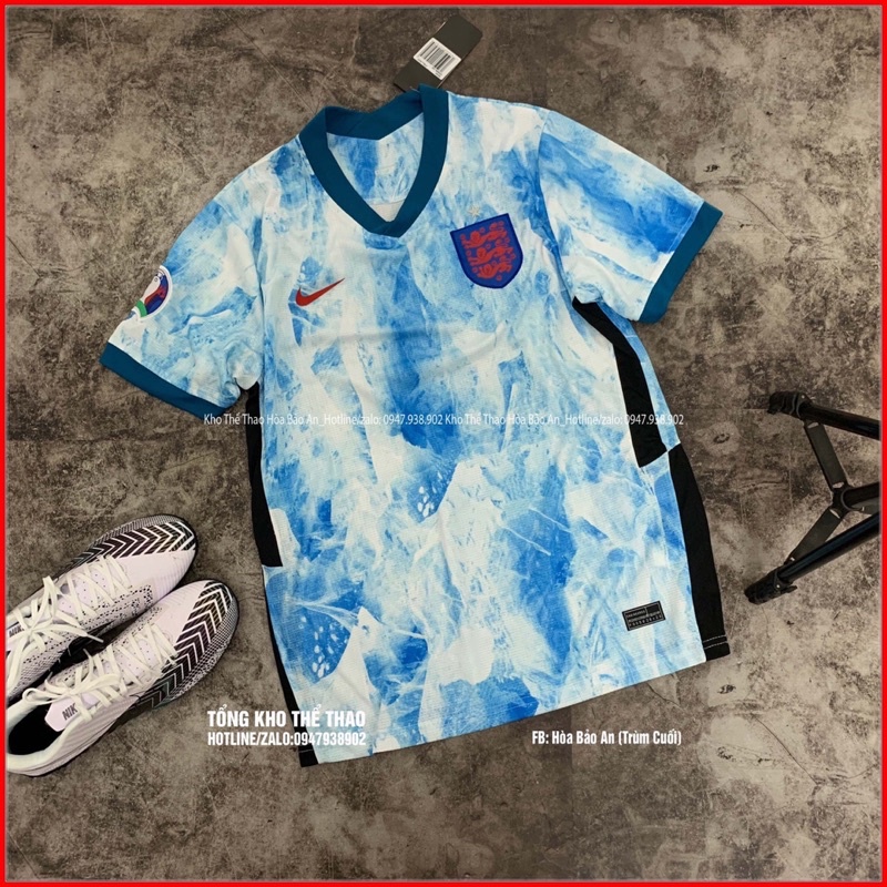 new/Bộ quần áo đá banh Đội Tuyển Anh/ England màu xanh loang hàng cao cấp mẫu mới 2021/2022