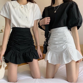 Chân váy nhúm đuôi cá ngắn lưng cao hack dáng cực xinh Your Love shop