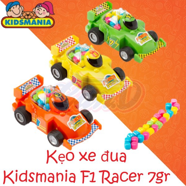 Kẹo xe đua Kidsmania F1 Racer 7gr (Màu ngẫu nhiên)