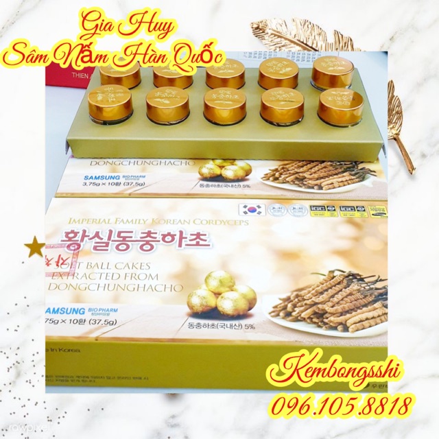 [Mã GROSALE2703 giảm 8% đơn 250K] [HÀNG MỚI VỀ] Viên Uống Đông Trùng Hạ Thảo Hàn Quốc, Hộp 10Viên