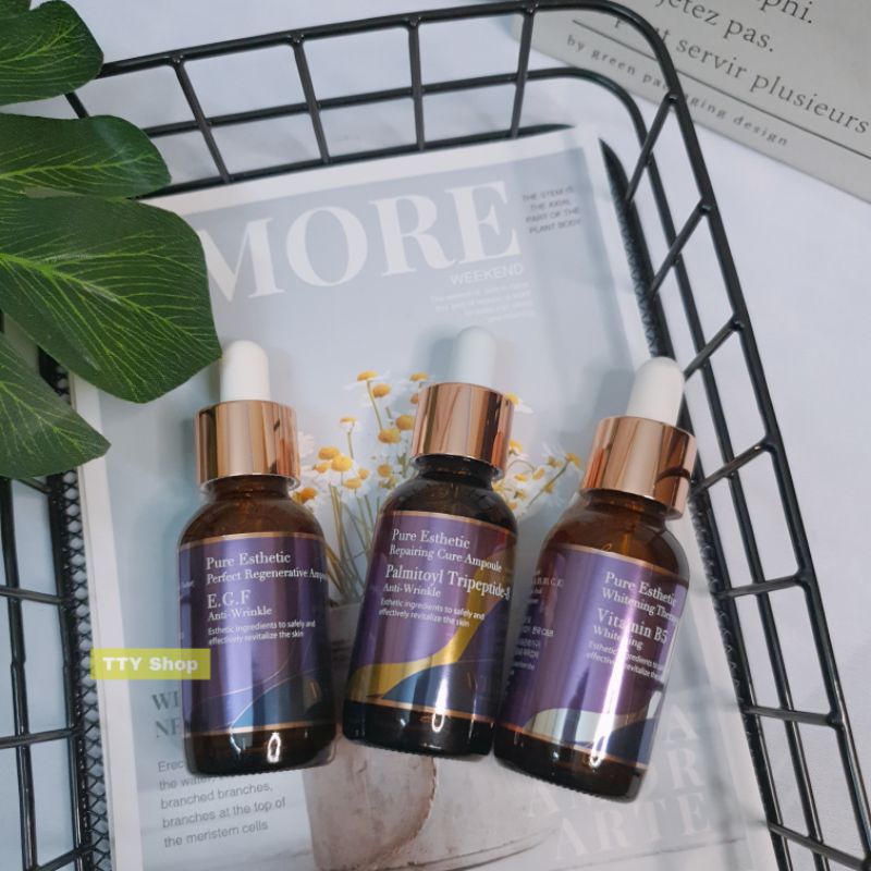 Serum dưỡng trắng da, cấp ẩm và làm sáng da vitamin B5 WHISIS Pure Esthetic Whitening Therapy Ampoule 30m