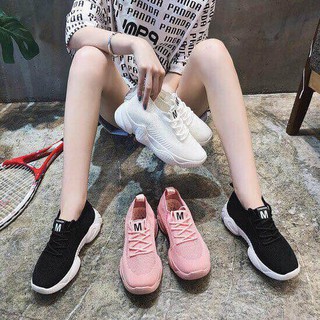 giày cổ chun CHỮ M đế siêu êm