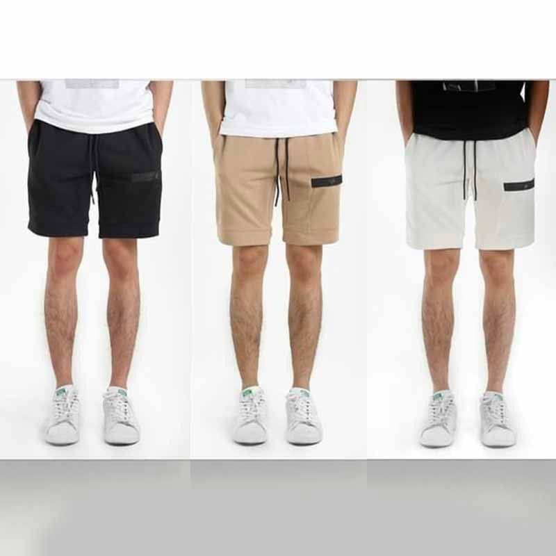 Quần short thun nam co giãn kiểu dáng thể thao có túi thời trang hè