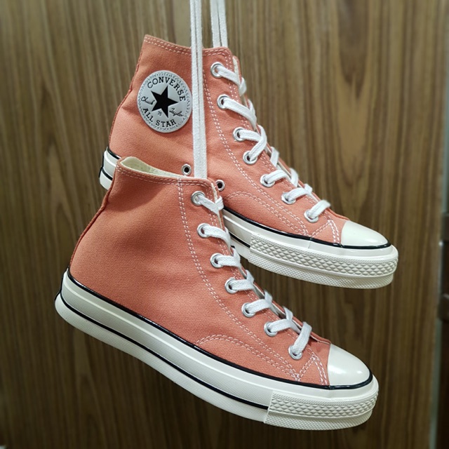 Giày converse cao cổ màu cam đào full size nữ