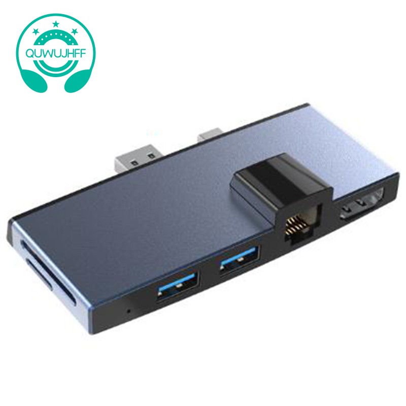 Đầu Đọc Thẻ Nhớ Usb 3.0 4k Hdmi Rj45 100mbps Cho Máy Tính Bảng Surface Pro 4 / 5 / 6