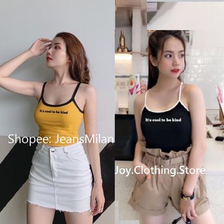 [HÌNH THẬT] ÁO THUN HAI DÂY CROPTOP ÔM BODY IT'S COOL TO BE KIND - ÁO TẬP GYM, YOGA 4