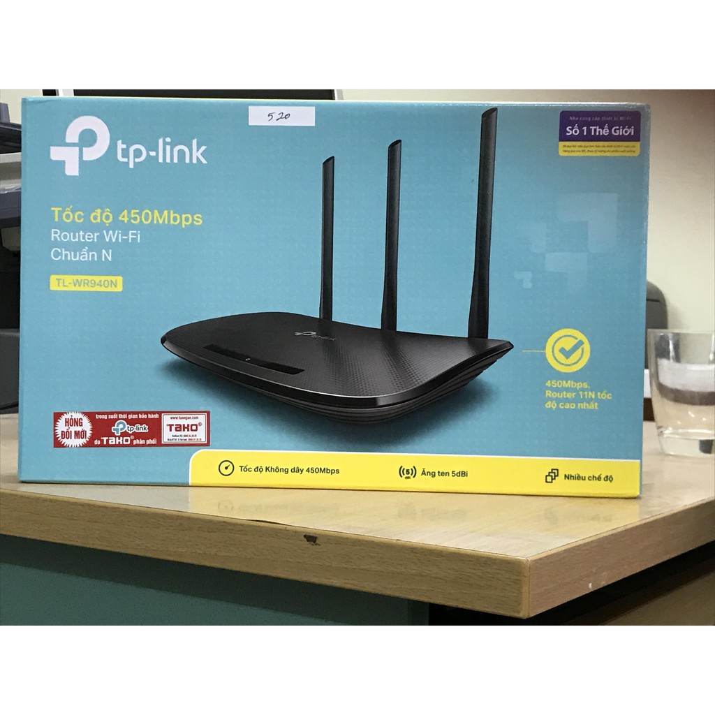 TP-Link TL-WR940N - Router Wifi TPlink Chuẩn N Tốc Độ 450Mbps