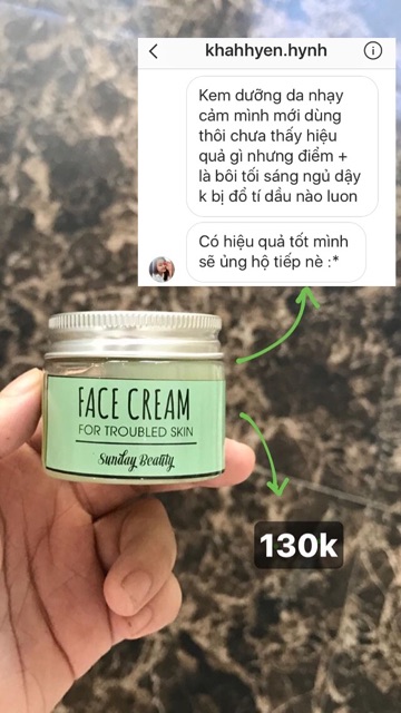 Kem dưỡng da mụn/da nhạy cảm handmade