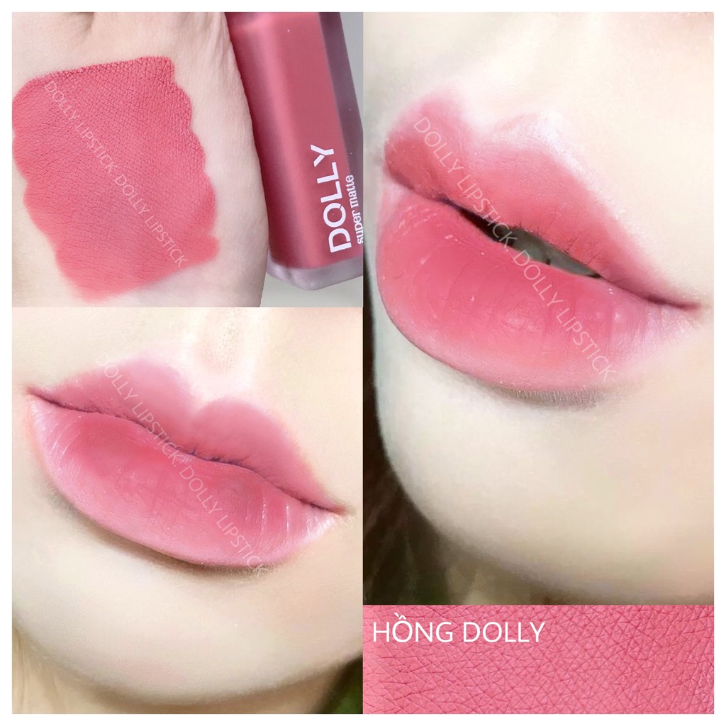 [11 Hồng Dolly] Son Kem Lì Dolly Super Matte Không Chì Màu Hồng Dolly Tách Sét | BigBuy360 - bigbuy360.vn
