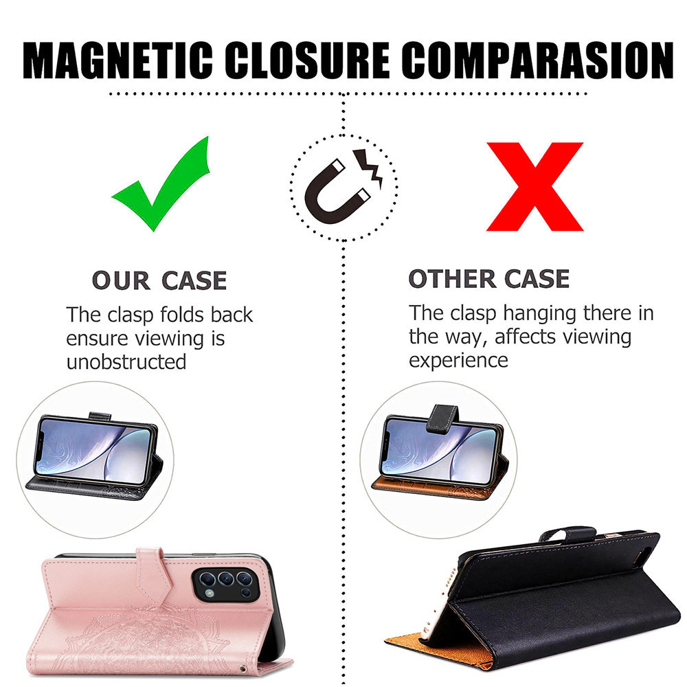 Ốp lưng điện thoại dạng ví da PU lật dành cho OPPO Reno4 Pro 4G 5G Reno5 Reno 5 Pro Casing