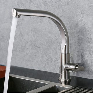 Vòi rửa chén lạnh thiên nga inox 304 mờ