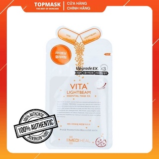 Mặt Nạ Dưỡng Trắng Và Đều Màu Da Mediheal Vita Lightbeam Essential Mask 25ml ( 1 miếng)