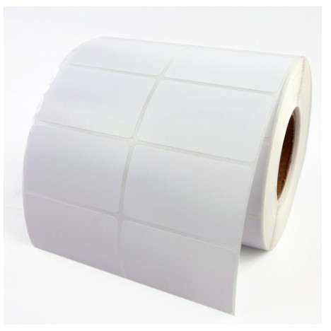 Giấy in mã vạch 35x22 mm 2 tem/ hàng. giấy nhiệt. 2000 tem/ cuộn