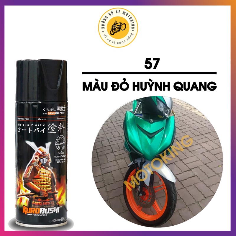 Combo Sơn Samurai màu đỏ huỳnh quang loại 2K chuẩn quy trình độ bền 5 năm 2K04 - UC1002 - 57 - 2K01