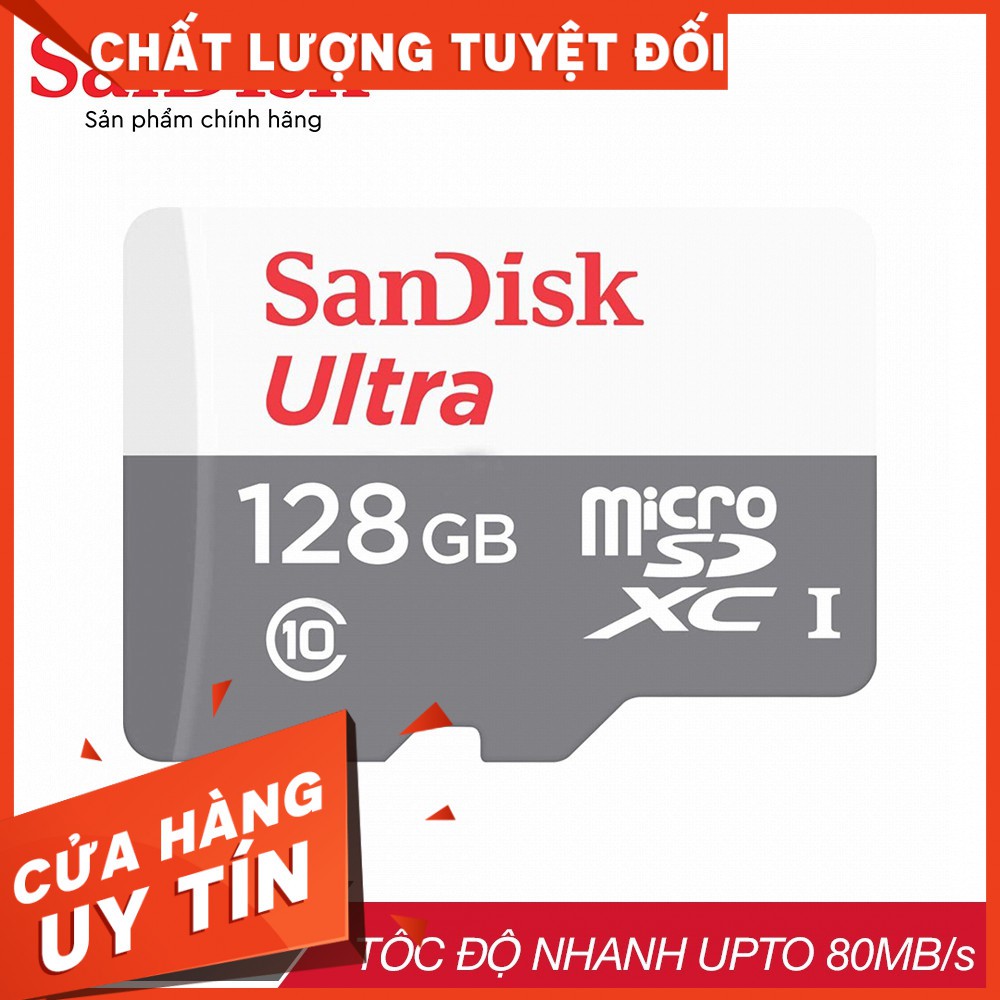 Thẻ nhớ 128 GB micro SDHC SanDisk Ultra 80MB/S 533x