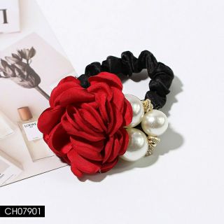 Cột tóc hoa hồng