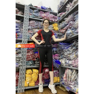 🌸🌸Cam kết ảnh thật 100% 🌸🌸 SET TẬP YOGA, Gym, Aerobic  - bô tập gym lửng phủ bụng cộc tay phối màu 🌸🌸