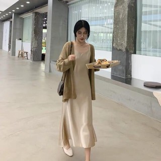 Váy 2 dây dáng suông chất lụa cao cấp