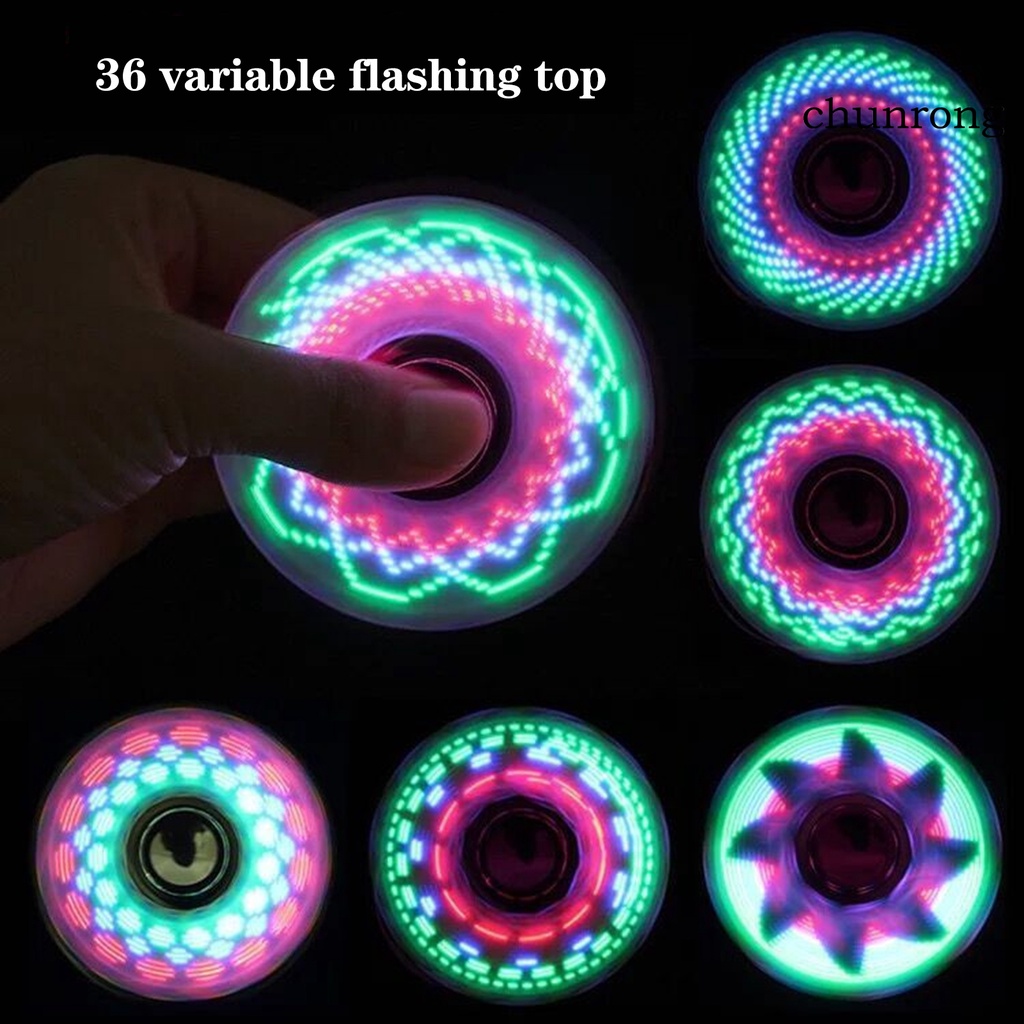 Cr Con Quay Đồ Chơi Fidget Spinner Có Đèn LED Đổi Màu Độc Đáo