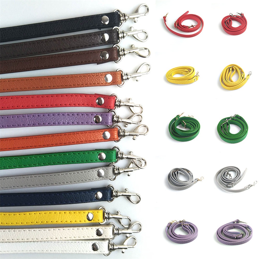Dây da đeo vai 120cm có thể điều chỉnh và tháo ra được thời trang thay thế nhiều màu tùy chọn cho túi/ví nữ