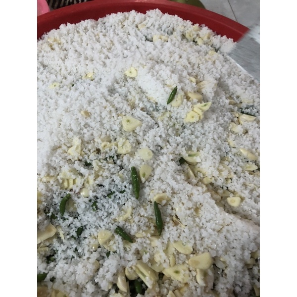 Ớt thóc xanh sóc tỏi muối 150k/2 chai