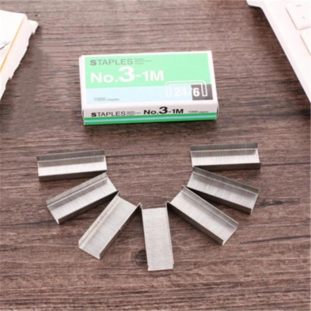 Hộp 1000 Ghim Bấm Giấy Mini Bằng Kim Loại No.10 Chất Lượng Cao