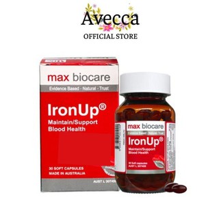  Viên Uống Bổ Máu,Bổ Sung Sắt Maxbiocare IronUp® Úc Lọ 30 Viên