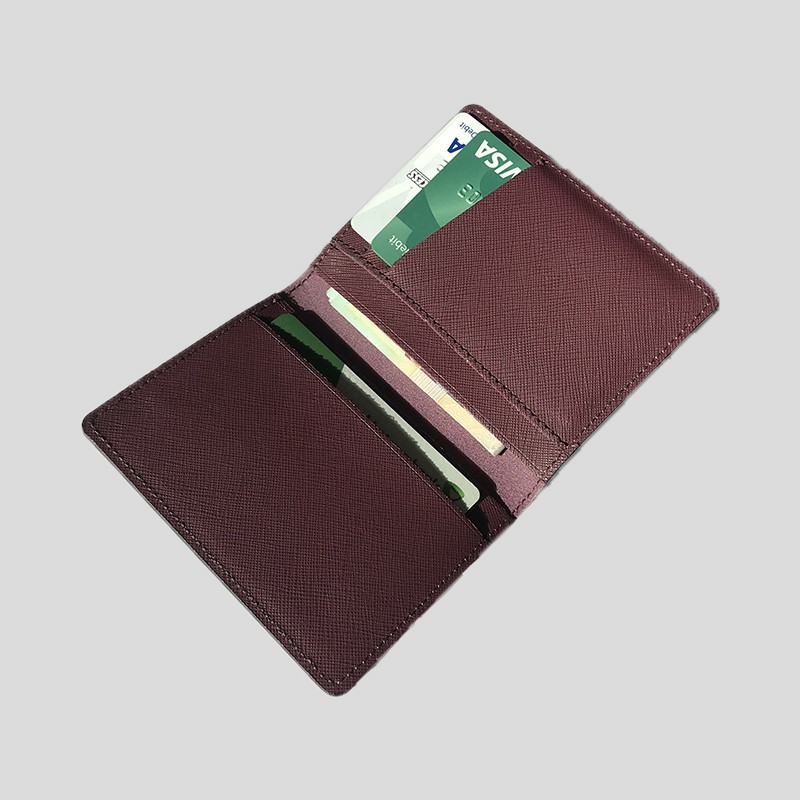 Ví Nam Mini Da Bò Thật Đựng Name Card KB40 - BH 12 Tháng