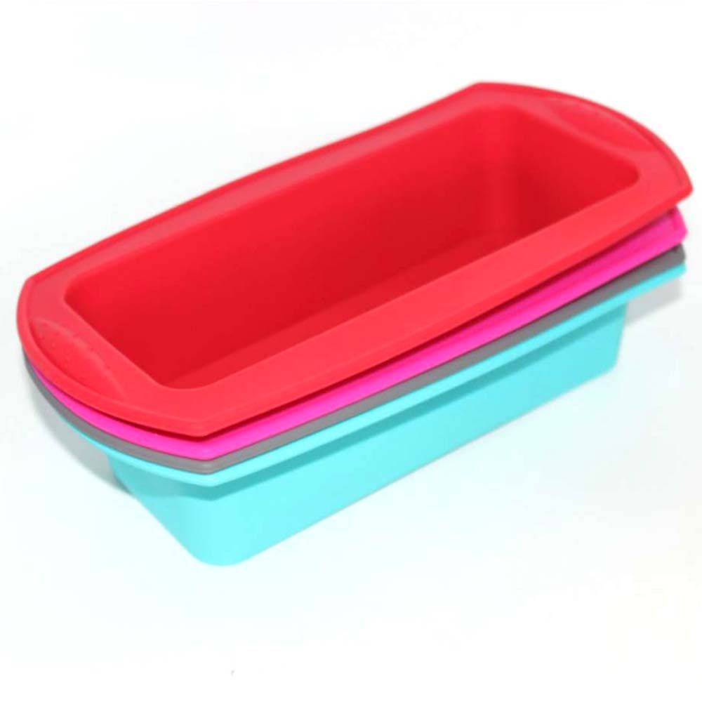 Epoch Khuôn Silicon Làm Bánh Mì Hình Chữ Nhật Nhiều Màu Chống Dính