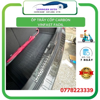 Ốp chống trầy cốp Carbon xe VinFast Fadil 2019-2021,Ốp trong ngoài chất liệu Carbon cao cấp