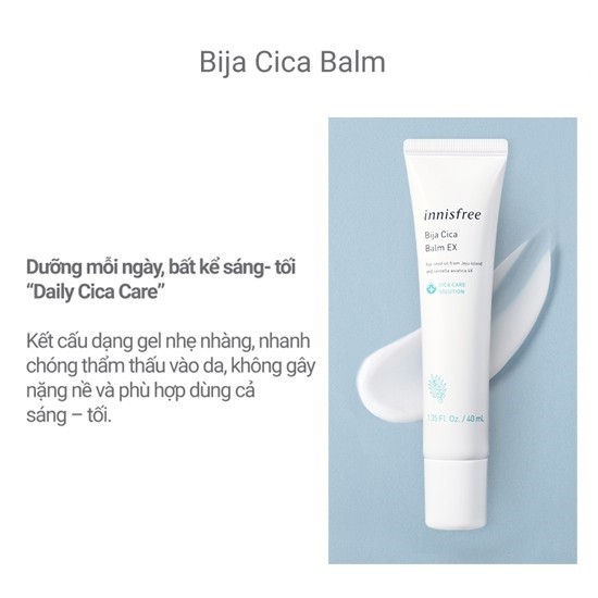 Gel Chấm Mụn, Làm Dịu Da Kích Ứng Innisfree Bija Cica Balm Ex