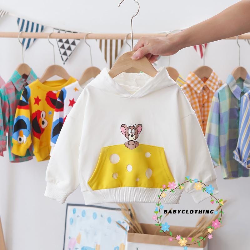 Áo Hoodie Dài Tay In Hình Chuột Mickey Thời Trang Cho Bé Trai