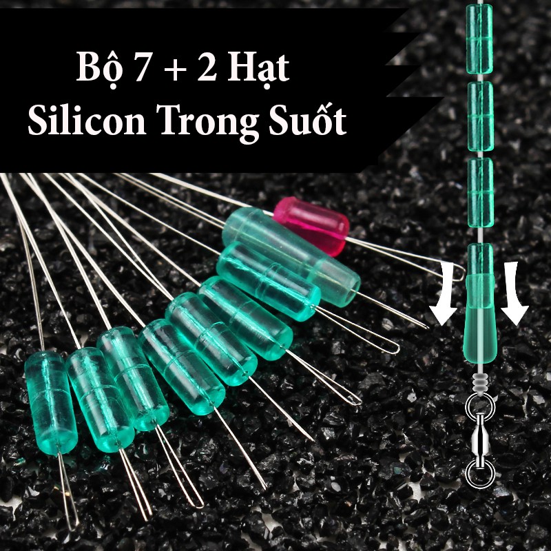 Hạt chặn phao Silicon Trong suốt hạt chặn phao câu đài cao cấp PK-26