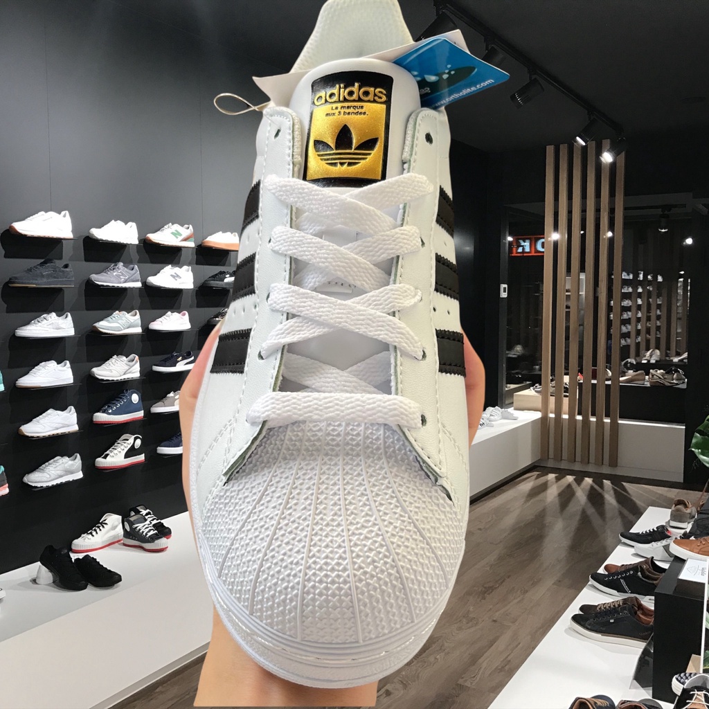 Giày superstar mũi sò màu trắng sọc đen, giày thể thao nam nữ adidas mũi sò 1.1 , ảnh thật, full size 36-43 MonTay_Store