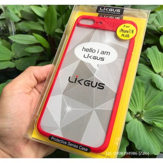 Ốp lưng iPhone 8 Plus Likgus Hello viền dẻo lưng trong