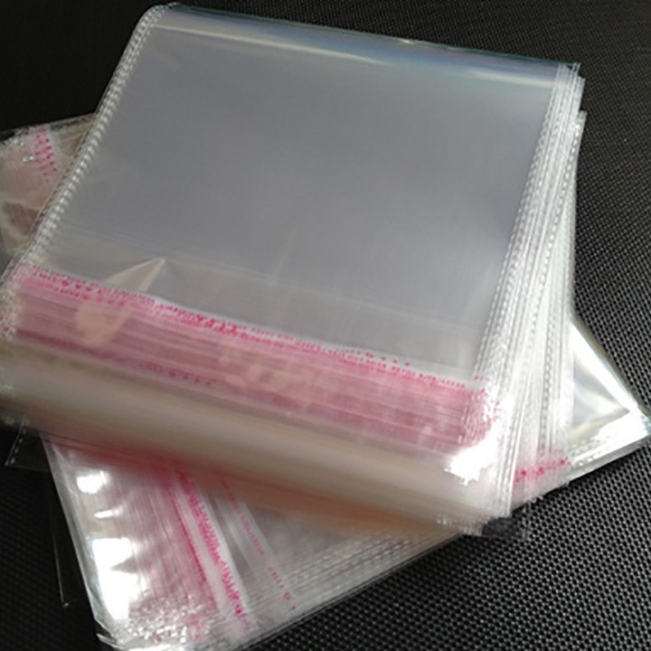 500g Túi Nilon Có Keo Dán Miệng OPP Trong Suốt, Túi Đóng Gói Quần Áo Chuyên Nghiệp