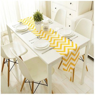 KHĂN TRẢI BÀN RUNNER LAN DECOR TBR343 HỌA TIẾT ZIKZAK VÀNG