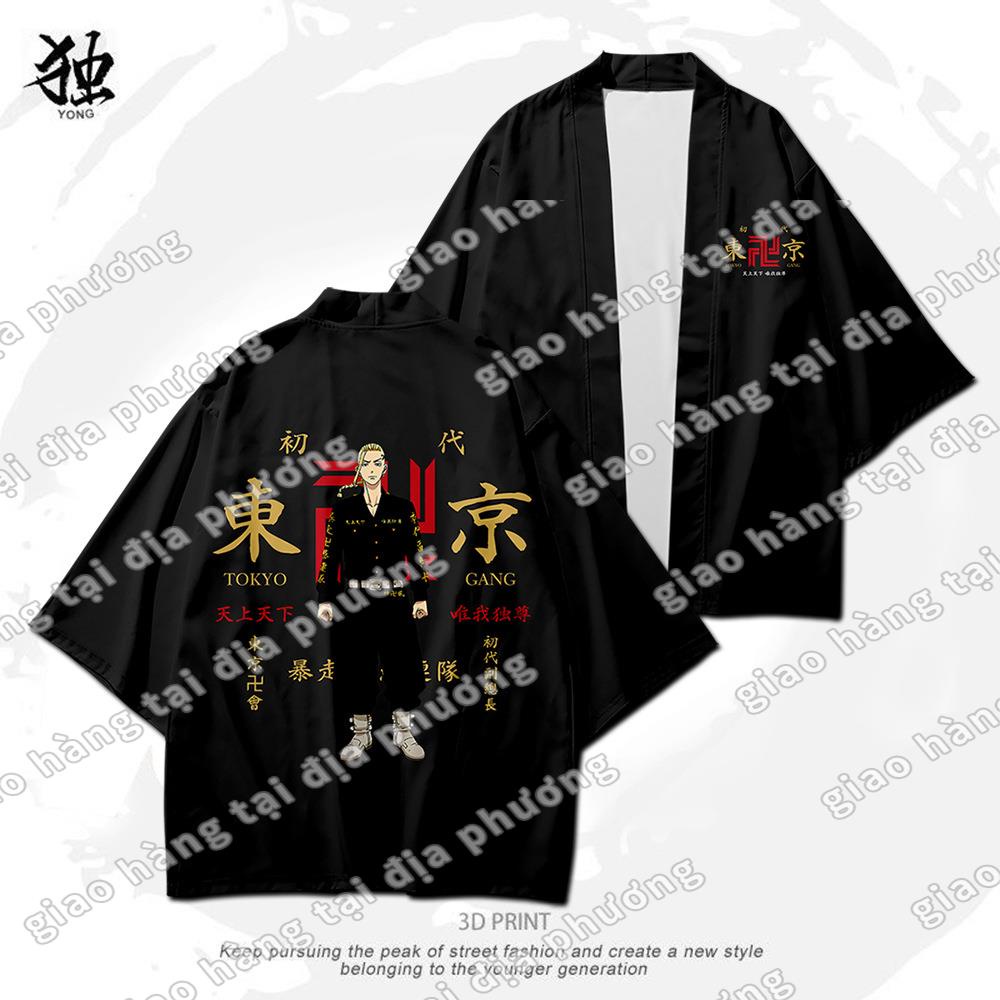Free ship áo khoác kimono dài tay hóa trang anime nhật bản hanagaki - ảnh sản phẩm 5