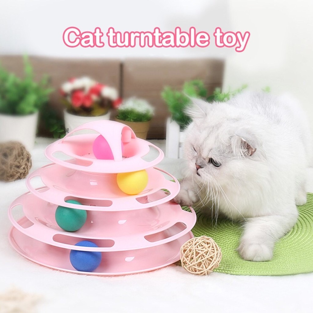 |MẪU MỚI| Đồ Chơi Tháp Banh 4 Tầng Cho Mèo