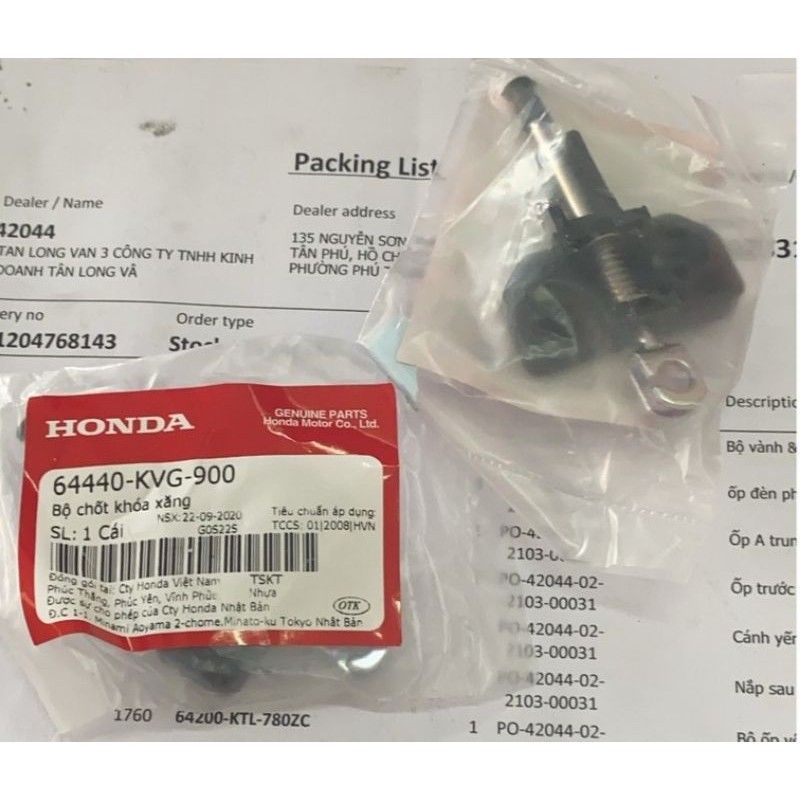 CHỐT KHÓA MỞ NẮP XĂNG XĂNG AB Air Blade 110 2007-2010 ZIN HONDA